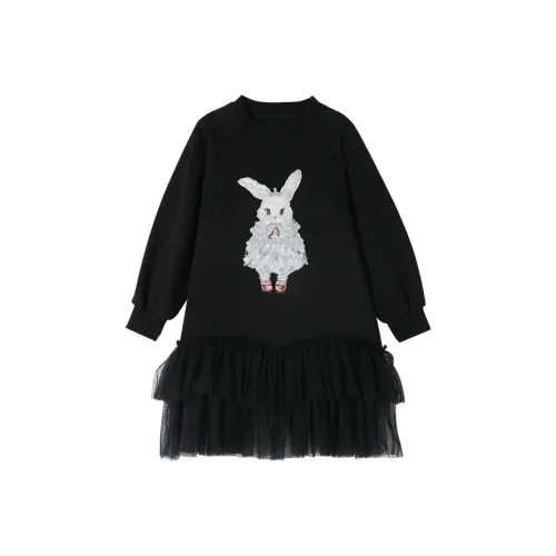 YUANYUAN GIRL Черное Одежда Одиночная Упаковка Платье Kids Платья