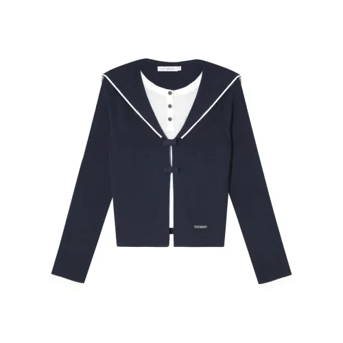 LOVE ASGONY Трикотажная ткань Шерстяное плетение Кардиган Женские