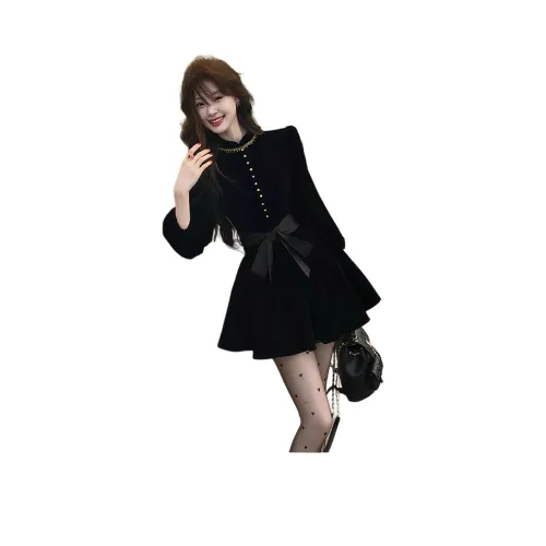 Mu Xiao Xin Длинный рукав Платье Женское