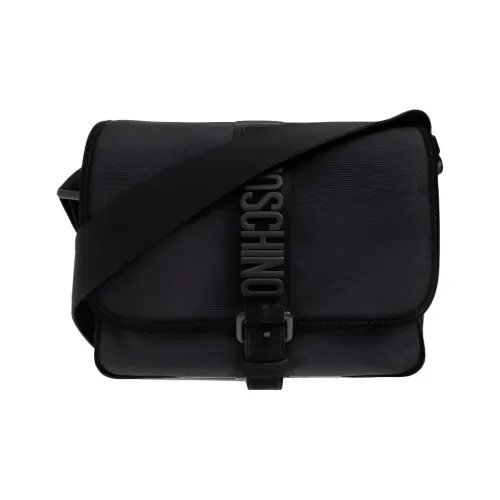 MOSCHINO Полиэстер VS. Коровья шерсть Сумка на плечо Мужской Черный