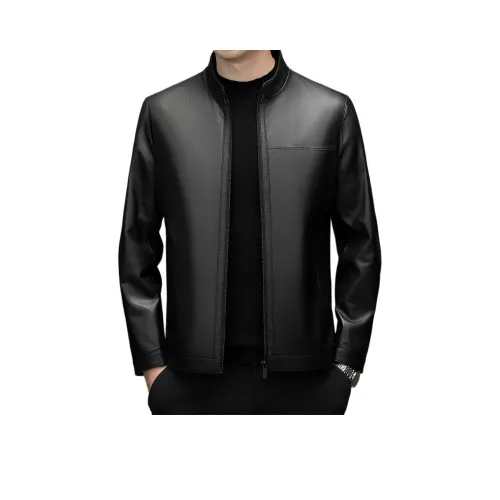 H YXIANG Черный Унисекс Кожаные куртки