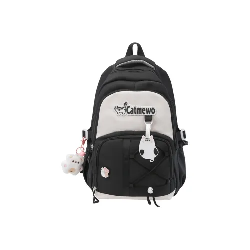 WRELS Nylon Backpack Standard Black Burgundy Purple Khaki Pink