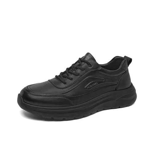 AOKANG Повседневные кожаные туфли с низким верхом для мужчин