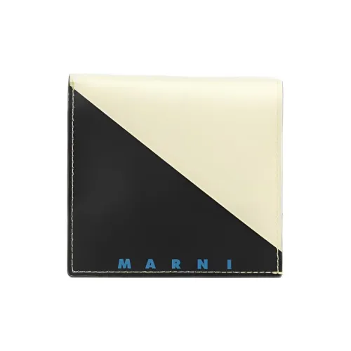 MARNI Tribeca Полиуретан с Полиэстером Кошелек Мужской Черный Экрю