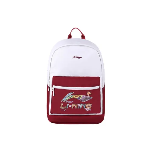 Лайнер Полиэстер Рюкзак Стандартный Унисекс Белый Красный Sun Разрисованный