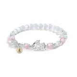 Белый лунный свет, китайское благоприятное животное, китайский зодиак, дракон и знак змеи, браслет с бусинами