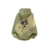 Серый горошек зеленый (Аутентичный язык цветов, логотип на груди _Y классический стиль, розовый логотип на спине)