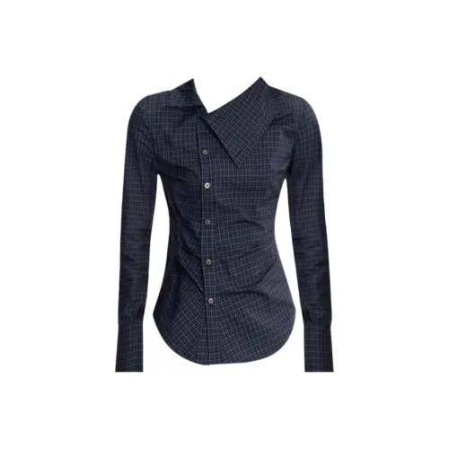 MA JOURNEE Темно-синие женские рубашки