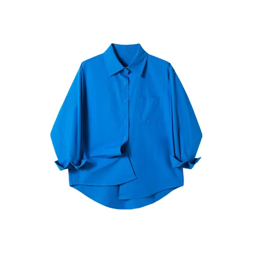 GRAYISMOON Синий Женские Рубашки