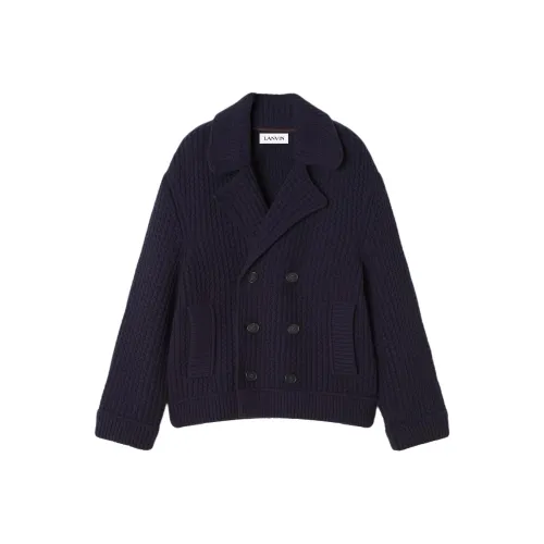 Lanvin Темно-синие мужские свитеры