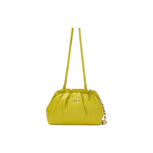 PINKO FRAIMED Овечья шкура Облачная сумка Swallow Сумка Клатч Сумка через плечо Женская Желтая