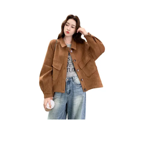 MEXICAN Коричневый Женский Короткий Пальто