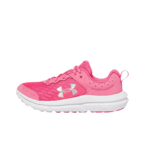 Under Armour Assert 10 AC Low Топ Детские беговые кроссовки Розовый Подростки