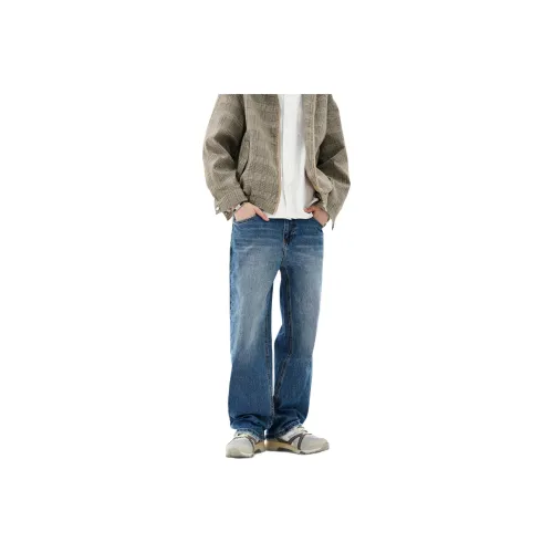 FAIRWHALE Бирюзовый Синий Унисекс Джинсы