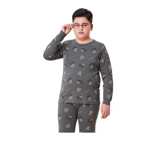 Cotton Gene Темно-серый Медведь Унисекс Термокомплекты
