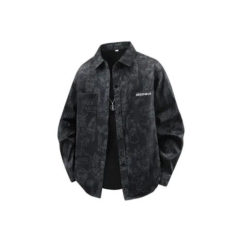 Bug Small Green Длинный рукав Шифон Унисекс