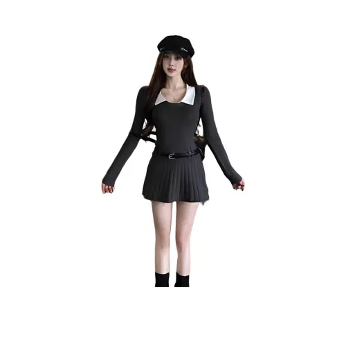 REMOULD Длинное платье с длинным рукавом женское