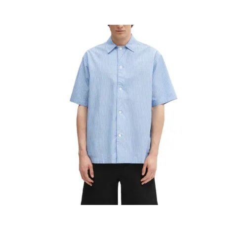 NORSE PROJECTS Blue Men's Shirts NORSE PROJECTS Синие Мужские Рубашки