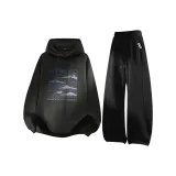 Темно-серый (B Лошадь Прыжок Тысяча Гор) + Черный (ME45 Улыбка Логотип Брюки Левый карман Марка)