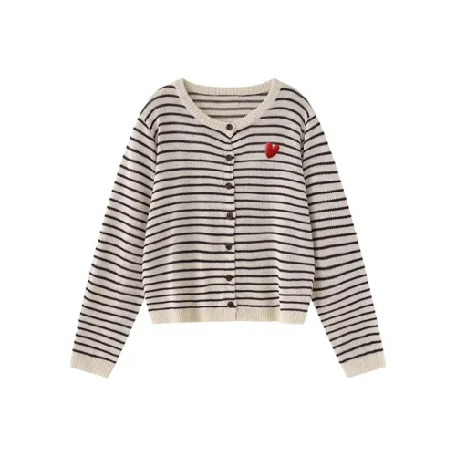 JECCI FIVE Абрикосовые полосы Женская трикотажная одежда