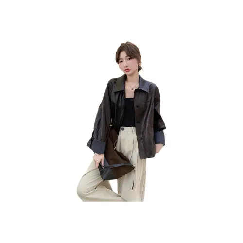 MEXICAN Черный Женские Кожаные Куртки