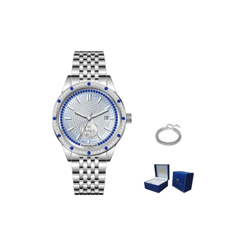 ROFERLAS Gypsophila Collection Механический механизм ремешок из нержавеющей стали мужские часы синий циферблат