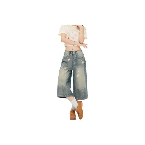 PISYPOX Blue Unisex Джинсовые шорты