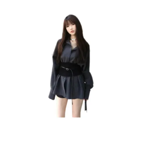 TONYBEAR Серый Женские Короткие Платья с Короткими Рукавами