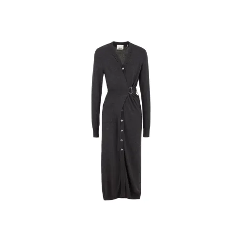 ISABEL MARANT Длинное платье с длинными рукавами женское