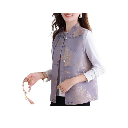 The Temptation Of The Muse Новый китайский стиль Китайский стиль Воротник-стойка Жилет Женские