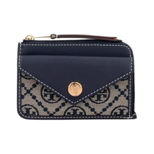 TORY BURCH T Monogram Хлопок Картхолдер Стандартный Женский Синий