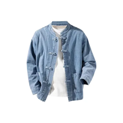 CAT'S PAW Синий Унисекс Джинсовые куртки