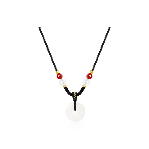 Chongqing Gold Store Цветное стекло Нефритовые ожерелья Унисекс