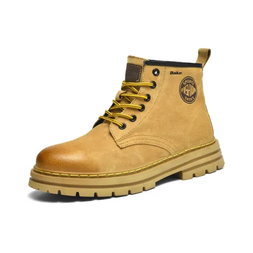 Bake ботинки Martin желтые без подкладки унисекс