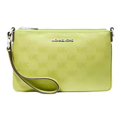 MICHAEL KORS Jet Set Travel Кожа Запястье Клатч Сумка Маленькая Женская Лайм