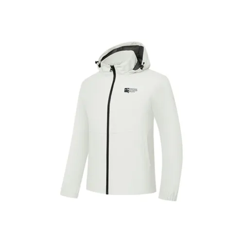 QIAODAN Дымчатый Белый Мужские Куртки