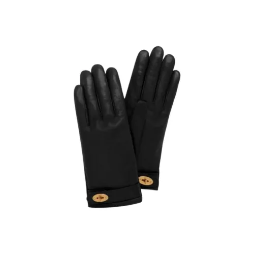 Mulberry Гладкая кожа наппа перчатки унисекс черный