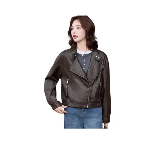 H YXIANG Кожа Куртка Женская