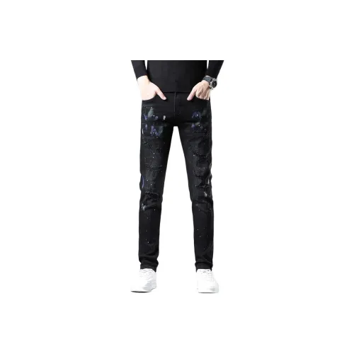 VSSYR Черные [Рваные] Унисекс Джинсы