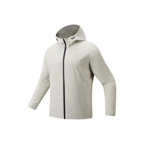 ANTA Outdoor Collection Водонепроницаемый и Ветрозащитный Ветровка Мужской Пшеница с Рельефным Дизайном Серый