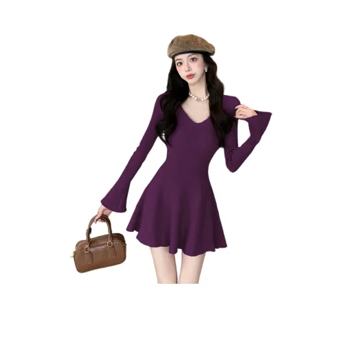 GRAYISMOON Длинное платье с длинными рукавами женское