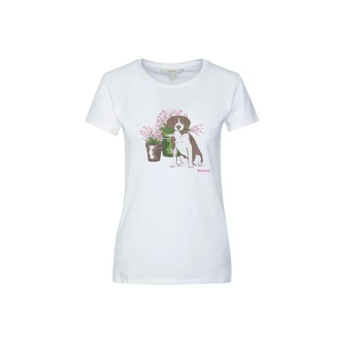 BARBOUR Светло-синие женские футболки T