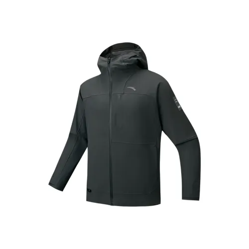 ANTA ZONGXUNXILIE Дымчатый Черный Серый Мужские Ветровки