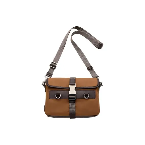 PRADA RE Нейлон Коровья кожа Чехол для телефона Стандартный Мужской цвет коньяка