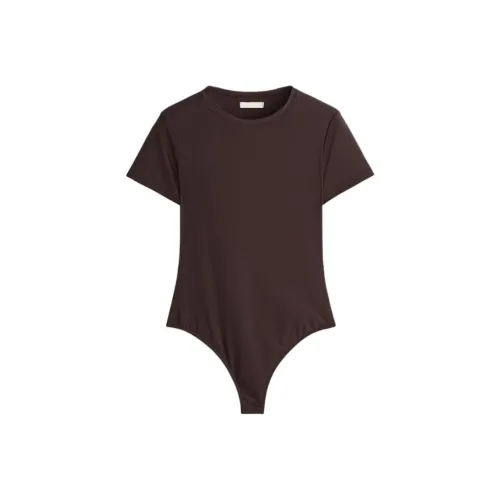 H M Темно-коричневый женский топ на боди