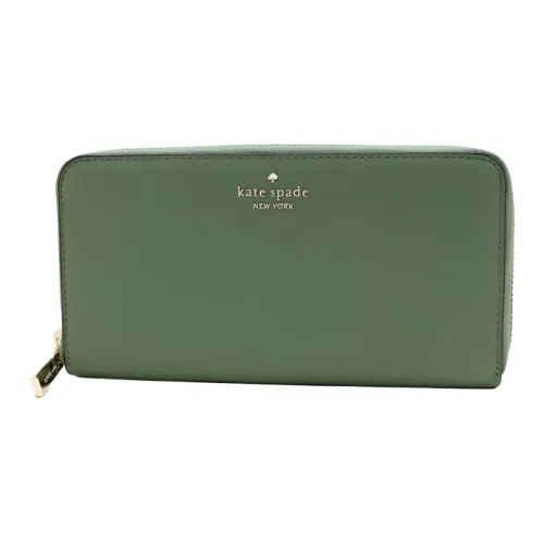 Kate Spade Lena кожаный кошелек большой женский зеленый