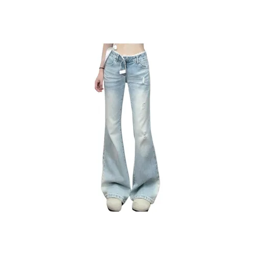 KULAIYA Светло-синие унисекс джинсы