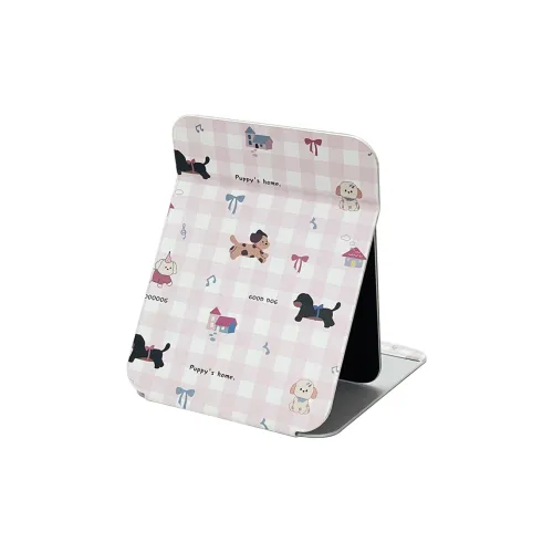 Goodgudi Розовая Клетка Щенок Складной Зеркало для Макияжа