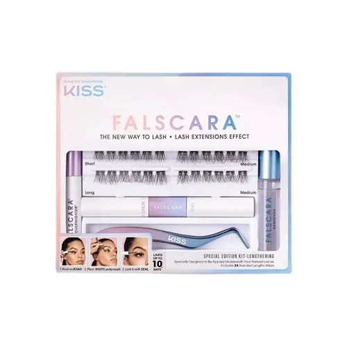 KISS NEW YORK THREE STEP PROCESS Искусственные ресницы Одежда Наборы Естественный Увеличение Длина Позиционирование Стиль