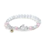 Белый лунный свет Китайский Благоприятный Животные Зодиака Браслет с бусинами Лошадь